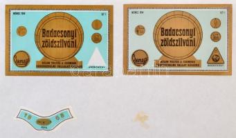 Minimum 800 darabos, badacsonyi és villányi borvidékről származó borcímke gyűjtemény, szépen rendeze...