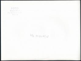 cca 1975 Magyar Alfréd 3 db vintage fotóművészeti alkotása, kettő pecséttel jelzett, 18x13 cm és 18x...