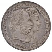 Ausztria 1879. 2G Ag I. Ferenc József és Erzsébet királynő / Ezüstlakodalom (24,77g) T:1- / Austria 1879. 2 Gulden Ag Franz Joseph and Elisabeth / Silver Jubilee (24,77g) C:AU Krause X#M5