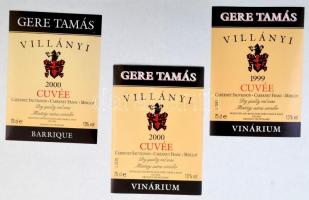 Minimum 700 darabos, villányi borvidékről származó borcímke gyűjtemény, szépen rendezetten, lapokra ...