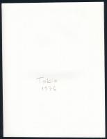 cca 1970 és 1976 Divatfotók Tokióból, Budapestről, Párizsból, 3 db vintage fotó, feliratozva, 22x17 ...