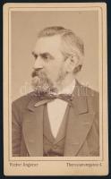 cca 1870 Schöberl Ferenc feliratozott, vizitkártya méretű fényképe, Victor Angerer bécsi műterméből, 10,5x6,5 cm