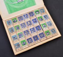 28 db szovjet gyufásdoboz gyűjtemény saját díszdobozában