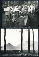 cca 1977 Kortárs fotóművészeti alkotások, 13 db feliratozott vintage fotó, kis eltérésekkel mind 13x...