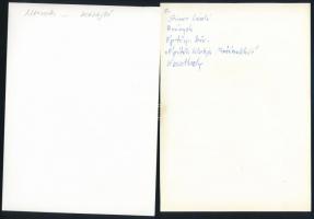 cca 1977 Kortárs fotóművészeti alkotások, 13 db feliratozott vintage fotó, kis eltérésekkel mind 13x...