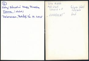 cca 1977 Kortárs fotóművészeti alkotások, 13 db feliratozott vintage fotó, kis eltérésekkel mind 13x...