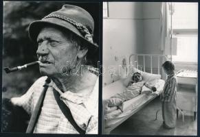 cca 1977 Kortárs fotóművészeti alkotások, 13 db feliratozott vintage fotó, kis eltérésekkel mind 13x...