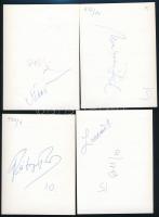 cca 1975 Lukács Sándor, Lengyel Erzsébet, Rátonyi Róbert, Mácsai Pál, Mécs Károly színészek aláírt p...