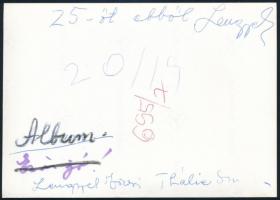 cca 1975 Lukács Sándor, Lengyel Erzsébet, Rátonyi Róbert, Mácsai Pál, Mécs Károly színészek aláírt p...