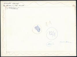 cca 1979 Miklós Pálné: Modell, feliratozott, vintage fotóművészeti alkotás, 18x24 cm / nude photo, 1...