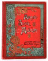 Arany-Zichy album. Arany János 24 költeménye Zichy Mihály 40 rajzával. A Pesti napló ajándéka. Bp., 1898, Kosmos Műintézet, XV+77 p. Kiadói aranyozott, festett egészvászon-kötés, Gottermayer féle-kötés, kissé kopottas borítóval, az elülső szennylapon névbejegyzéssel, néhány lapon sérülésekkel.