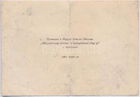 1848. 100Ft "Kossuth bankó" imitációja, hátoldalán "Nyomatott a Magyar Nemzeti Múzeum...