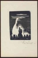 Szűcs Pál szignós nyomat 16x24 cm