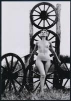 cca 1973 Minden nőnek van egy titka, vagy kettő..., 3 db szolidan erotikus fotó, vintage negatívokró...