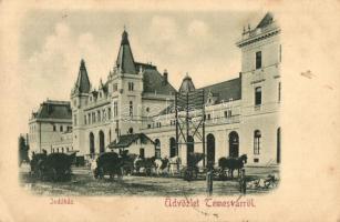 1899 Temesvár, Timisoara; Indóház, vasútállomás / railway station  (EK)