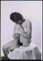 cca 1979 Három pozíció, 3 db szolidan erotikus fotó, vintage negatívokról készült mai nagyítások, 25x18 cm / 3 modern copies of vintage erotic photos, 25x18 cm