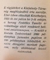 MInikönyv: Herczeg Ferenc A holicsi Cupido. Vigjáték a helikoni emlékünnepre. Bp., 1921, Rózsavölgyi...