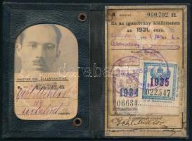 1931-1987 5 db fényképes kedvezményes vasúti igazolvány