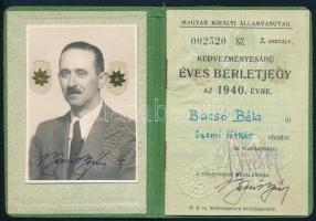 1931-1987 5 db fényképes kedvezményes vasúti igazolvány