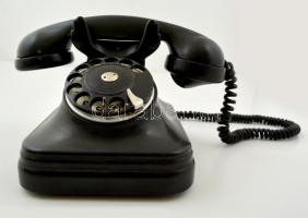 Retró fekete tárcsázós telefon, jó állapotban