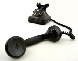 Retró fekete tárcsázós telefon, jó állapotban