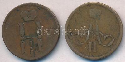 Orosz Birodalom 1855EM 1k Cu "I. Miklós" + 1865EM 1k Cu "II. Sándor" T:2-,3
Rus...