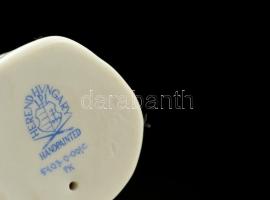Herendi porcelán bagoly, kézzel festett, jelzett, hibátlan, m: 13 cm
