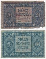 1919. július 15. 20K + 1919. augusztus 9. 20K T:III-,IV