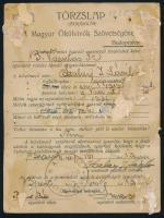 1937 Bp., Szalay László ökölvívó fényképes átigazolási törzslapja