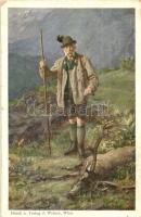 4 db RÉGI Habsburg uralkodói motívumlap; IV. Károly, Ferenc József / 4 pre-1945 royalty motive cards...