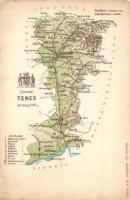 Temes vármegye térképe, Károlyi Gy. kiadása / Komitat Temes / Map of Temes County (r)