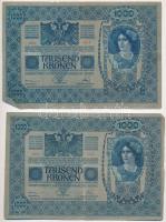 1902. 1000K (3x) mindhárom felülbélyegzés nélkül T:III,III-