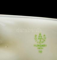 Hollóházi porcelán kulacs, Zalaegerszeg látképpel, kézzel festett, jelzett, hibátlan, m: 23 cm