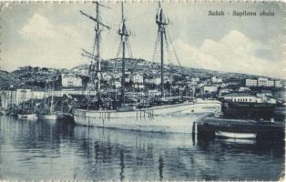 Fiume, Rijeka, Susak, Sussak; Supilova obala / port, ships (EK)