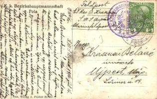 Pola, K. k. Bezirkshauptmannschaft / Austro-Hungarian municipal district office, Verlag A. Fischer N...