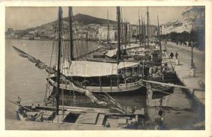 Split, Spljet, Spalato; Obala / port, coast, sailboats. 'K.u.K. Kriegsmarine SMS Árpád' Marinefeldpost (EK)