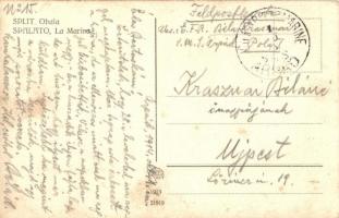 Split, Spljet, Spalato; Obala / port, coast, sailboats. 'K.u.K. Kriegsmarine SMS Árpád' Ma...