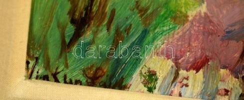 Vinkler László (1912-1980): Virágszálak. Olaj, farost, jelzett, keretben, 13×25 cm