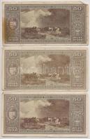 1945. 50P (3x) T:III,III-