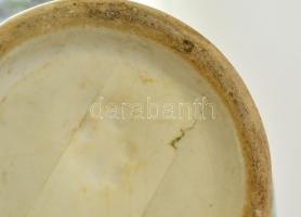 Iparművészeti Vállaltos Gorka váza, mázas kerámia, jelzett, m: 25,5 cm