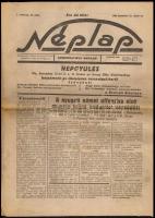 1944 Néplap, debreceni demokratikus napilap, I. évfolyam 30. szám, benne a világháború érdekes híreivel