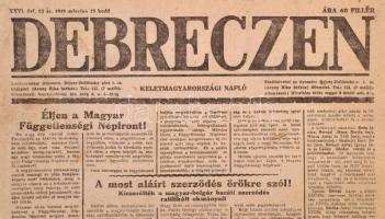 1949 Debreczen, keletmagyarországi napló, március 15-i száma