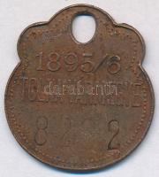 1895. Ebbárca Cu "Tolna Vármegye" sorszámozott T:2-