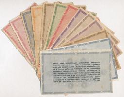 1946. 13db-os vegyes adópengő bankjegy tétel, közte fordított címer T:III,III-