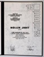 1988-1995 6 db különféle elismerő oklevél Müller Judit (?- ) sajtófotós részére