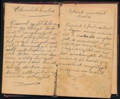 cca 1900 Kézzel írt receptgyűjtemény, kis füzetben