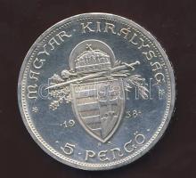 1938. 5P Ag "Szt.István" T:2+