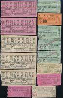 cca 1920-1940 17 db Római villamos jegy. / cca 1920-1940 17 pc. Tram tickets from Rome.