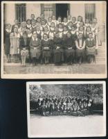 5 db régi osztálykép, változó állapotban, 17x11 cm és 6x8 cm közötti méretben