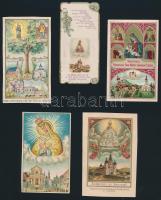 cca 1900-1920 Vegyes Mária kegyhelyes szentkép, 10 db, 10x7 cm és 8x5 cm